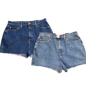 PINK by Victoria’s Secret high-waisted cut off denim shorts lot of 2 NWT size 31